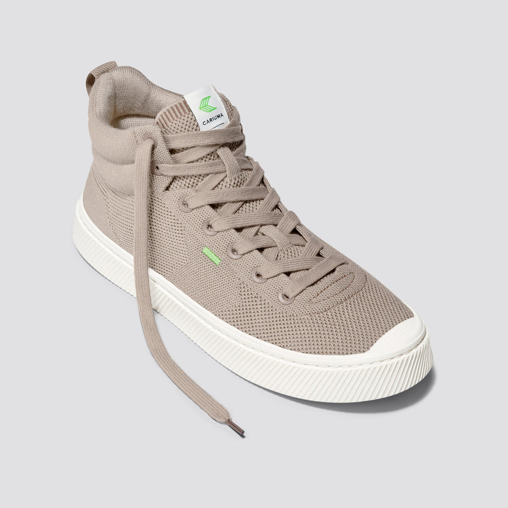 Cariuma High Top Bamboo Weave Knit Vegan IBI HIGH Heren Beige | HWFY16403