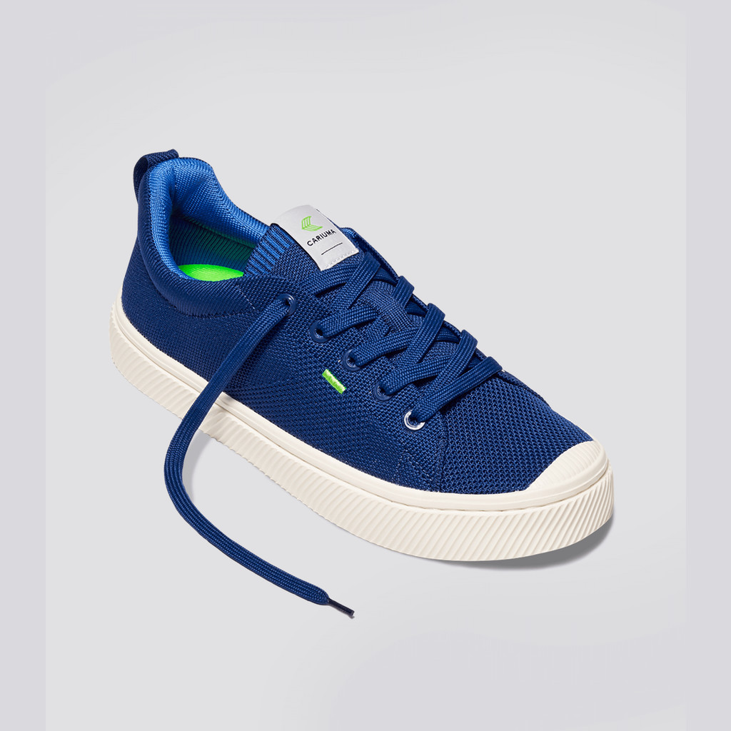 Cariuma Low Top Bamboo Weave Knit IBI Dames Blauw | RMPW71980