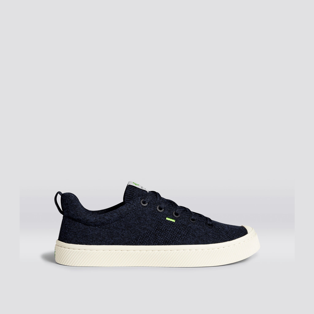 Cariuma Low Top Bamboo Weave Knit Vegan IBI Heren Donkerblauw | NTEC21496