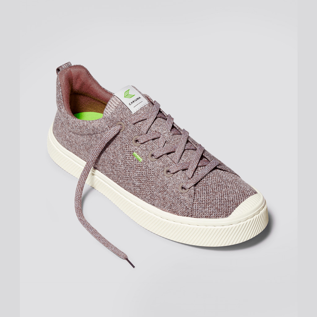 Cariuma Low Top Bamboo Weave Knit Vegan IBI Heren Stone Blush | SITB95143