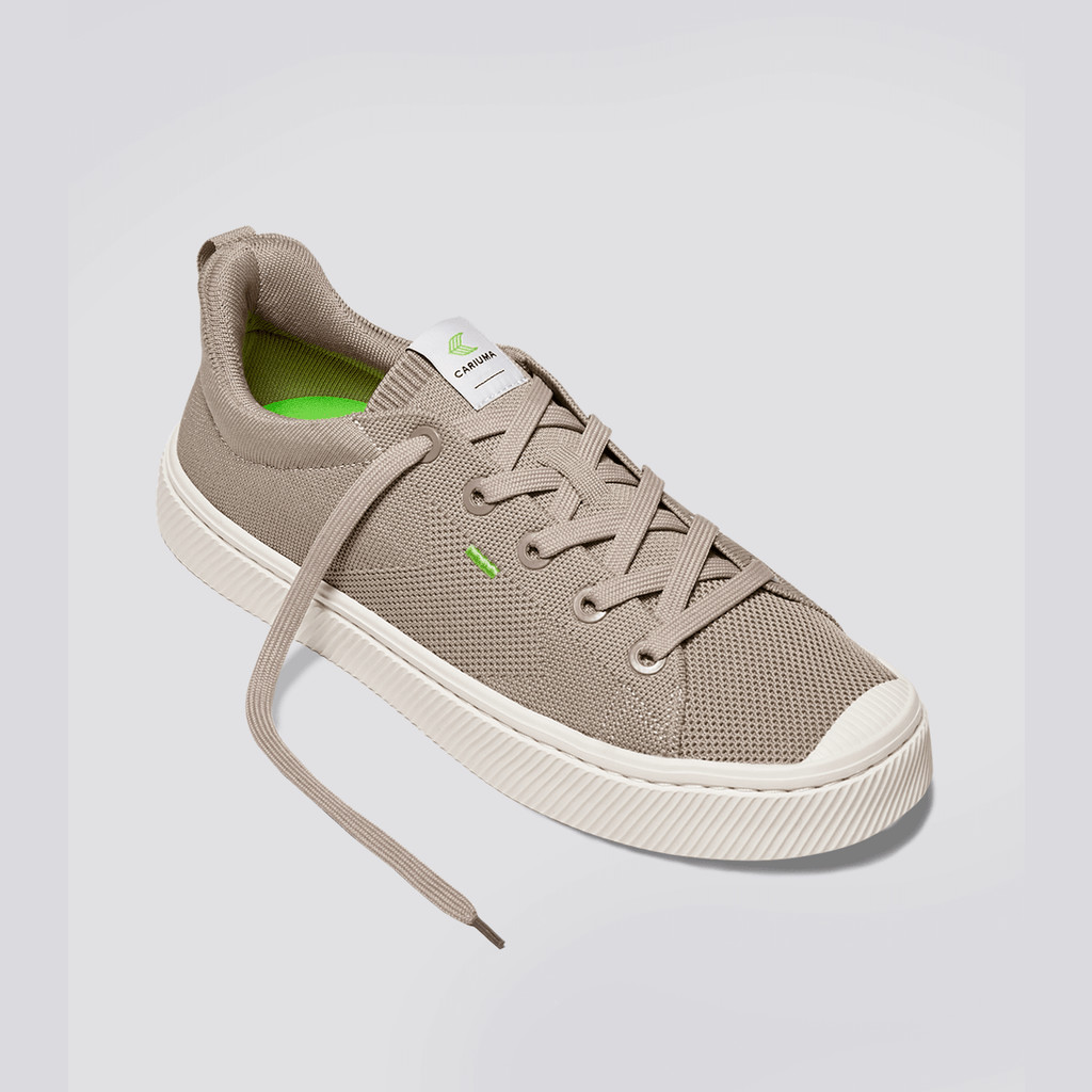 Cariuma Low Top Bamboo Weave Knit Vegan IBI Heren Beige | OMAW62950