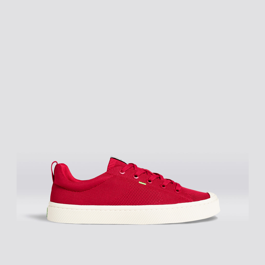 Cariuma Low Top Bamboo Weave Knit Vegan IBI Heren Rood | QLON72940