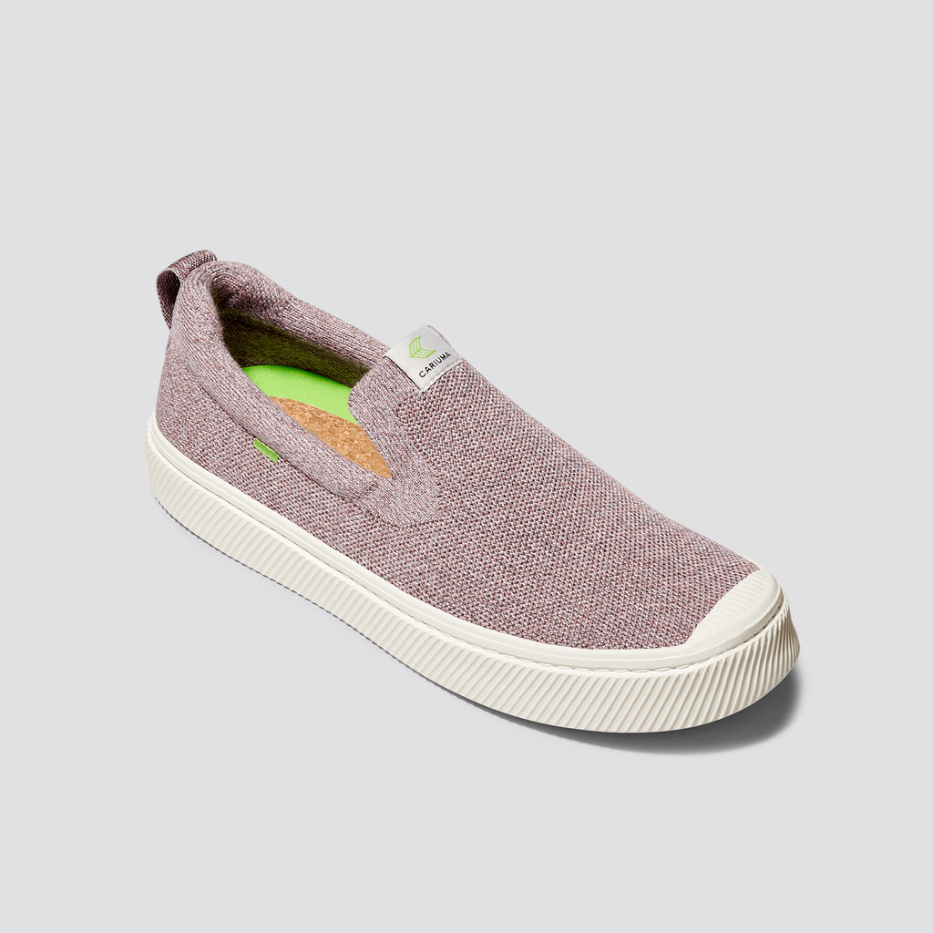 Cariuma Low Top Bamboo Weave Knit Vegan IBI Slip-On Heren Stone Blush | CURT96124