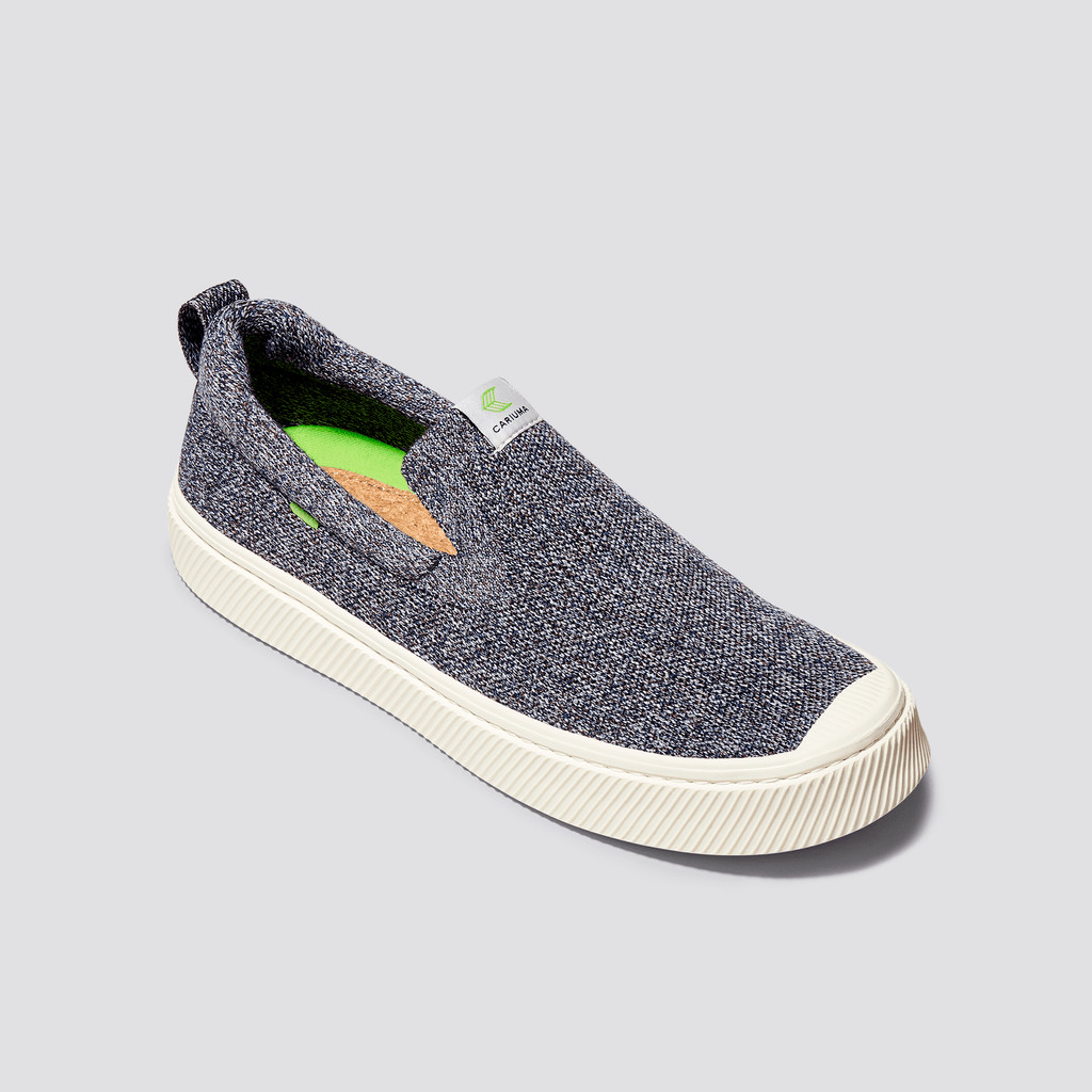 Cariuma Low Top Bamboo Weave Knit Vegan IBI Slip-On Heren Grijs | QYZO41698