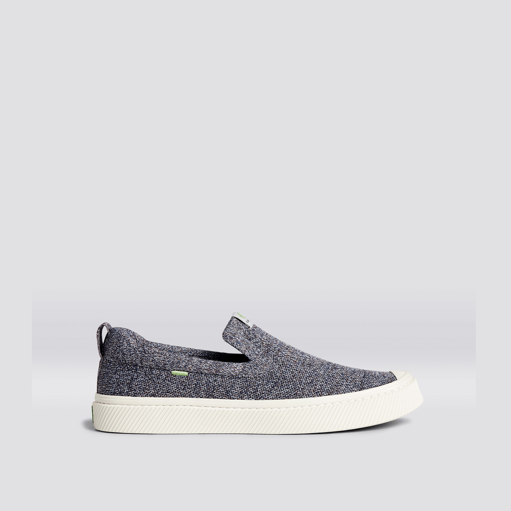 Cariuma Low Top Bamboo Weave Knit Vegan IBI Slip-On Heren Grijs | QYZO41698