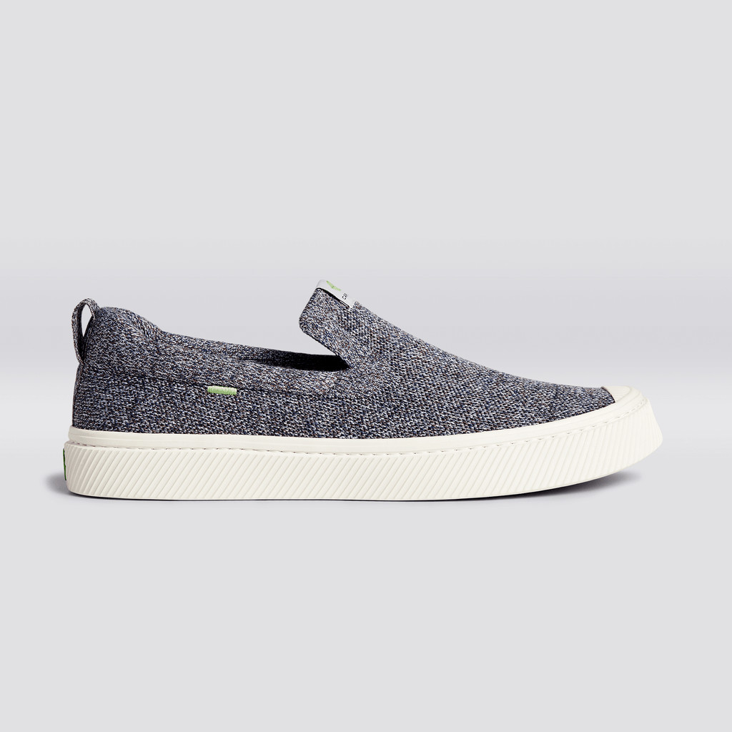 Cariuma Low Top Bamboo Weave Knit Vegan IBI Slip-On Heren Grijs | QYZO41698