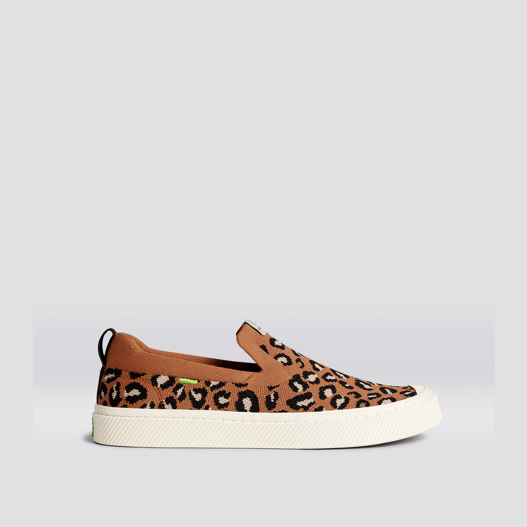 Cariuma Low Top Bamboo Weave Knit Vegan IBI Slip-On Heren Leopard | AEPQ67923