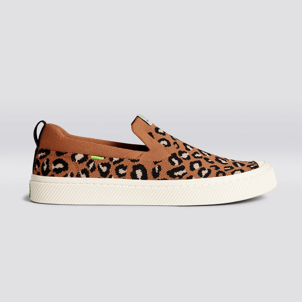 Cariuma Low Top Bamboo Weave Knit Vegan IBI Slip-On Heren Leopard | AEPQ67923