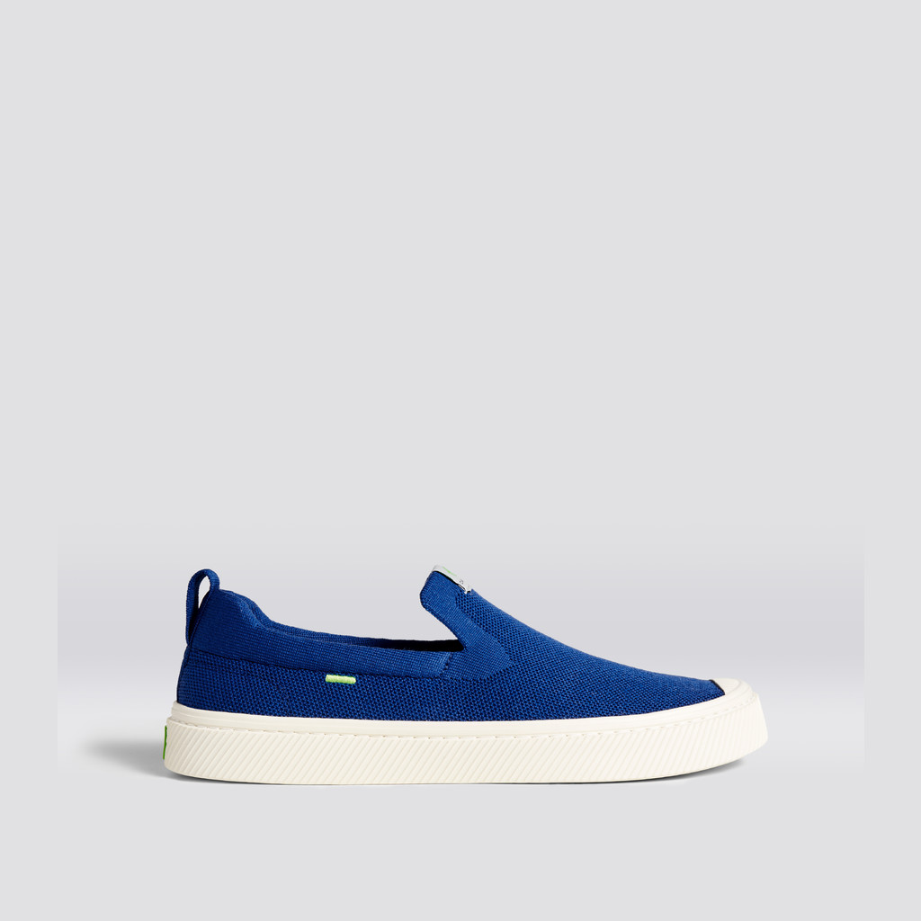 Cariuma Low Top Bamboo Weave Knit Vegan IBI Slip-On Dames Blauw | USRH20781