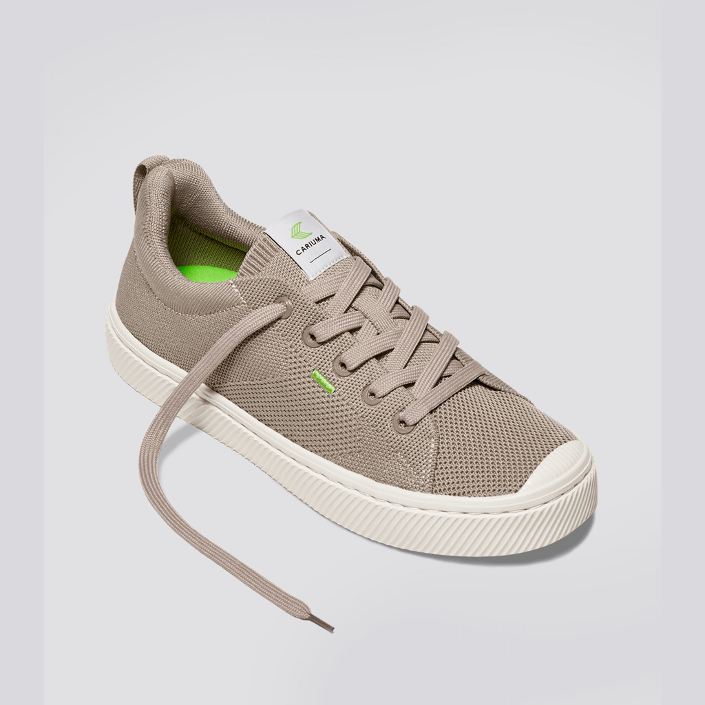 Cariuma Low Top Bamboo Weave Knit Vegan IBI Dames Beige | RVBT89723