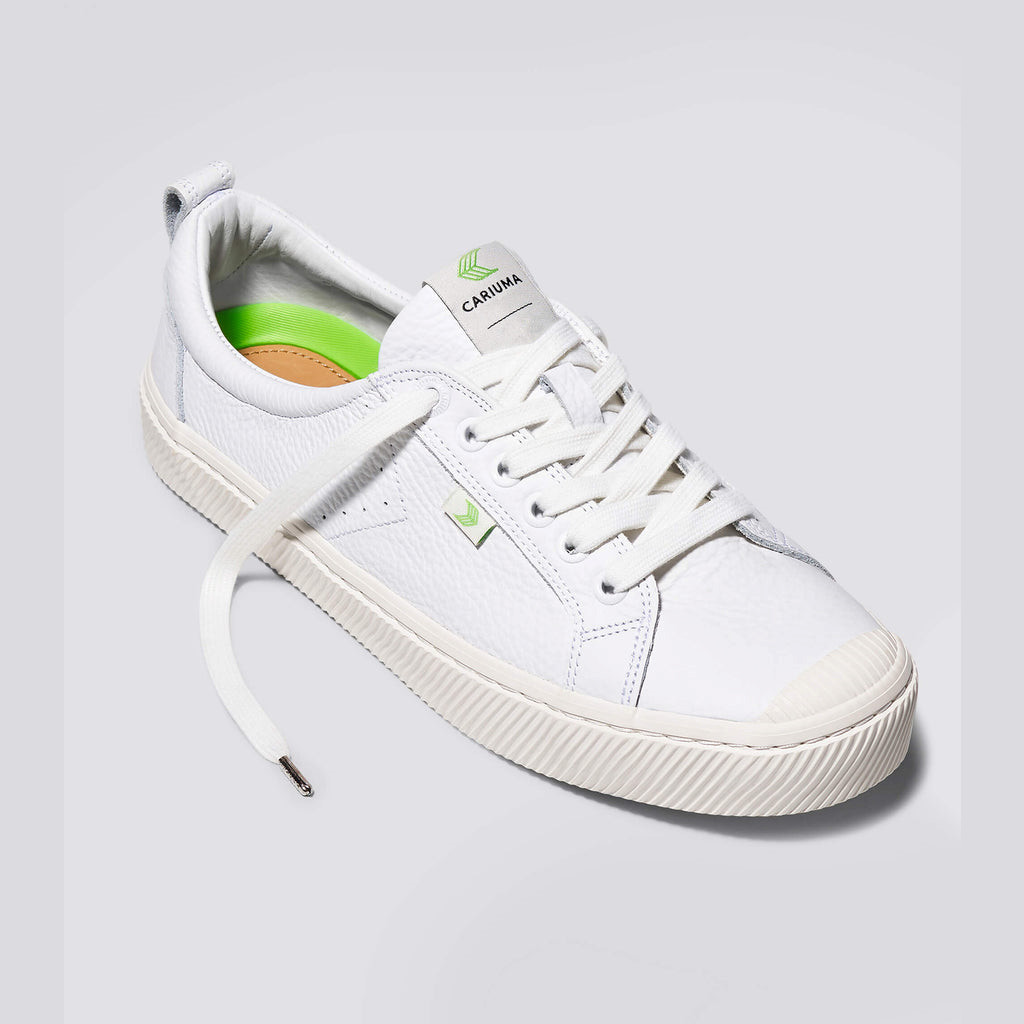 Cariuma Low Top Premium Leather OCA LOW Heren Wit | SQRL56270